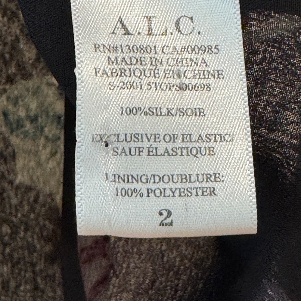 A.L.C. VENETIA TOP Black Floral Blouse - Picture 11 of 13